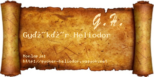 Gyökér Heliodor névjegykártya